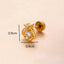 18K Gold Plated Snake Butterfly and Flower Zircon Cartilage Ear Studs