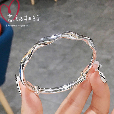 Simple Style Waves Alloy Plating Women's Bangle