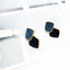 Klein Blue C Shape Alloy Stud Earrings - Niche Simple Design Korean Style for Women