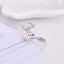 Fashion Adjustable Silver Zircon Letter Ring