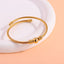 Elegant 18K Gold Plated Stainless Steel Bangle and Titanium Steel Diamond Bracelet Set