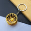 Simple Style Car Wheel Metal Keychain with Automotive Tool Charms