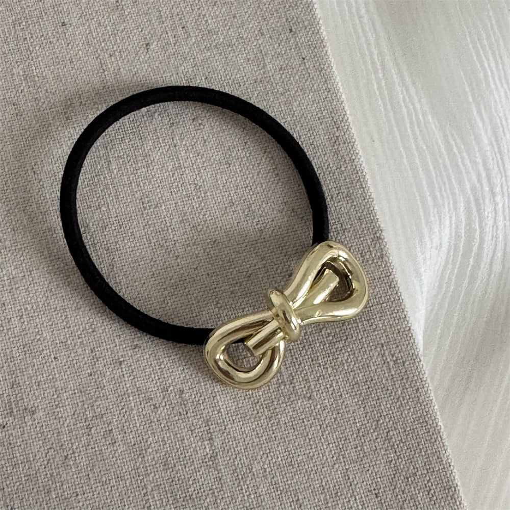 Women's Modern Classic Bow Knot Metal Hair Tie