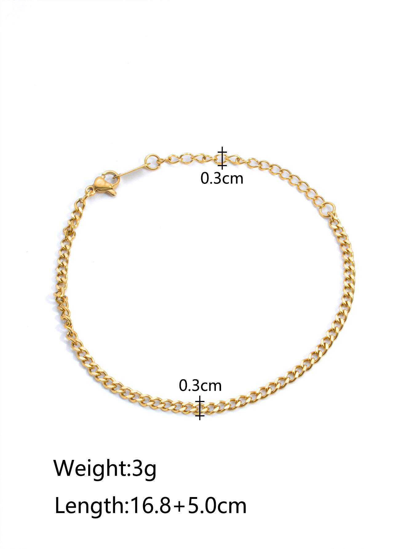 18K Gold Plated Stainless Steel Double Layer Cuban and Snake Chain Bracelet