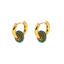 1 Pair Simple Style Round Inlay Stainless Steel Zircon Earrings