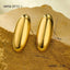 1 Pair Simple Style Solid Color Plating 304 Stainless Steel Ear Studs