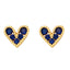 European American Mini Zircon Heart Copper Earrings - Chic Design Studs for Women