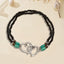 Layered Heart & Turquoise Beaded Anklet and Necklace Set