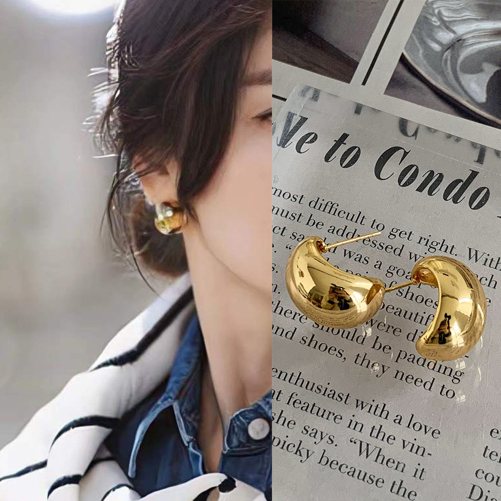 1 Pair Modern Style Flame Plating Copper Earrings