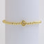 18k Gold Plated Copper Beaded Alphabet Stretch Bracelet