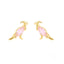 18K Gold Dinosaur and Tropical Animal Stud Earrings