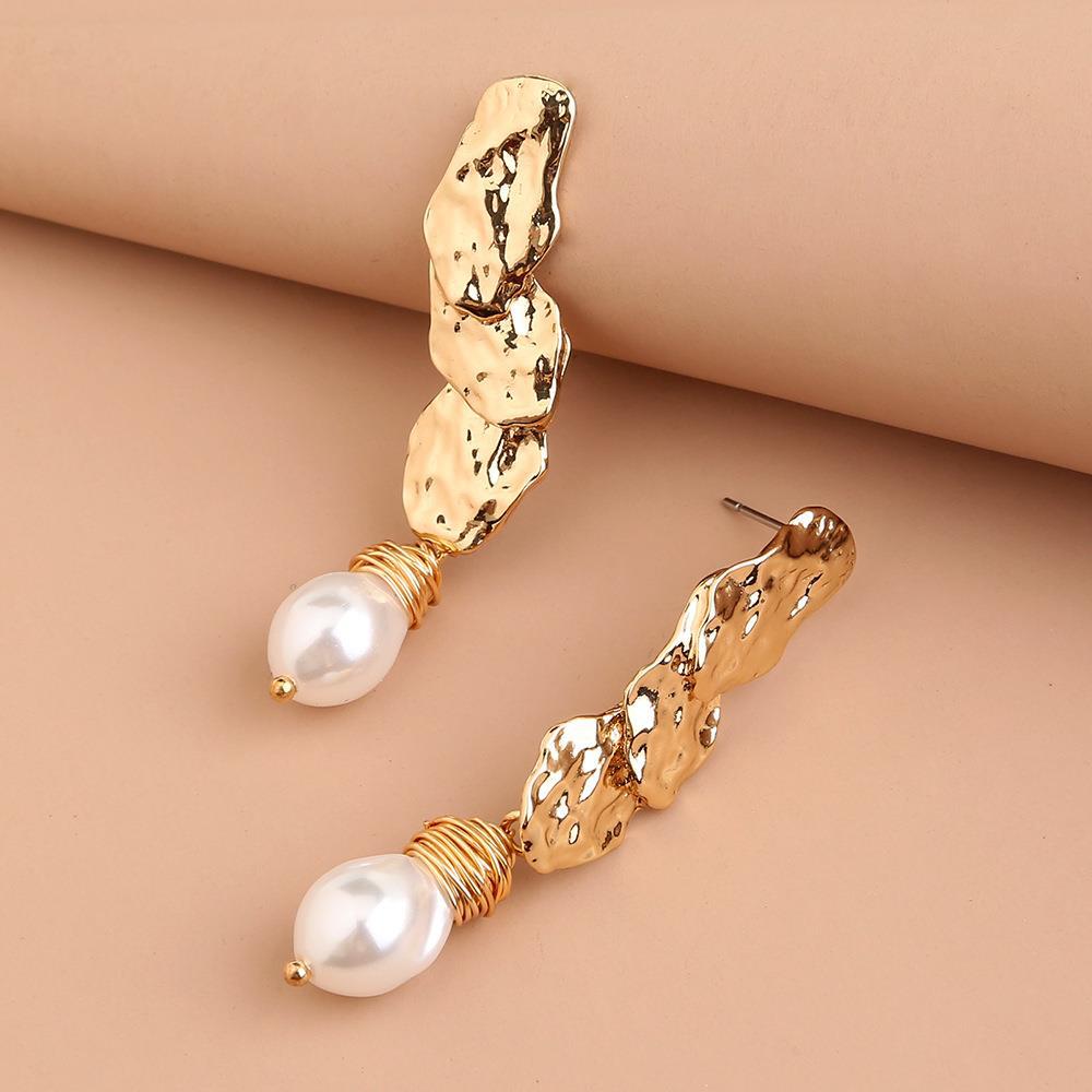 1 Pair Simple Style Solid Color Resin Copper Drop Earrings