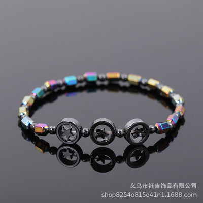 Fashion AB Color Hematite Beaded Women's Anklet