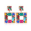 Luxurious Geometric Rhinestone Plated Alloy Women's Earrings