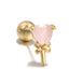 Kolamic 18K Gold Cute Bear Cloud Earrings with Colorful Zircon Studs