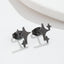 Simple Cactus Star Moon Stainless Steel Hollow Out Stud Earrings