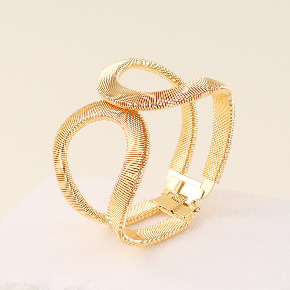 Lady Streetwear Geometric Iron Stoving Varnish Women's Bangle