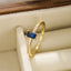 Simple Geometric Zircon 18K Gold Plated Open Ring