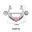 Exaggerated Punk Heart Shape Zircon Rhinestone Chest Ring Jewelry