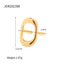 INS Style Geometric Oval Stainless Steel Open Ring - 18k Gold Plated Fashion Jewelry