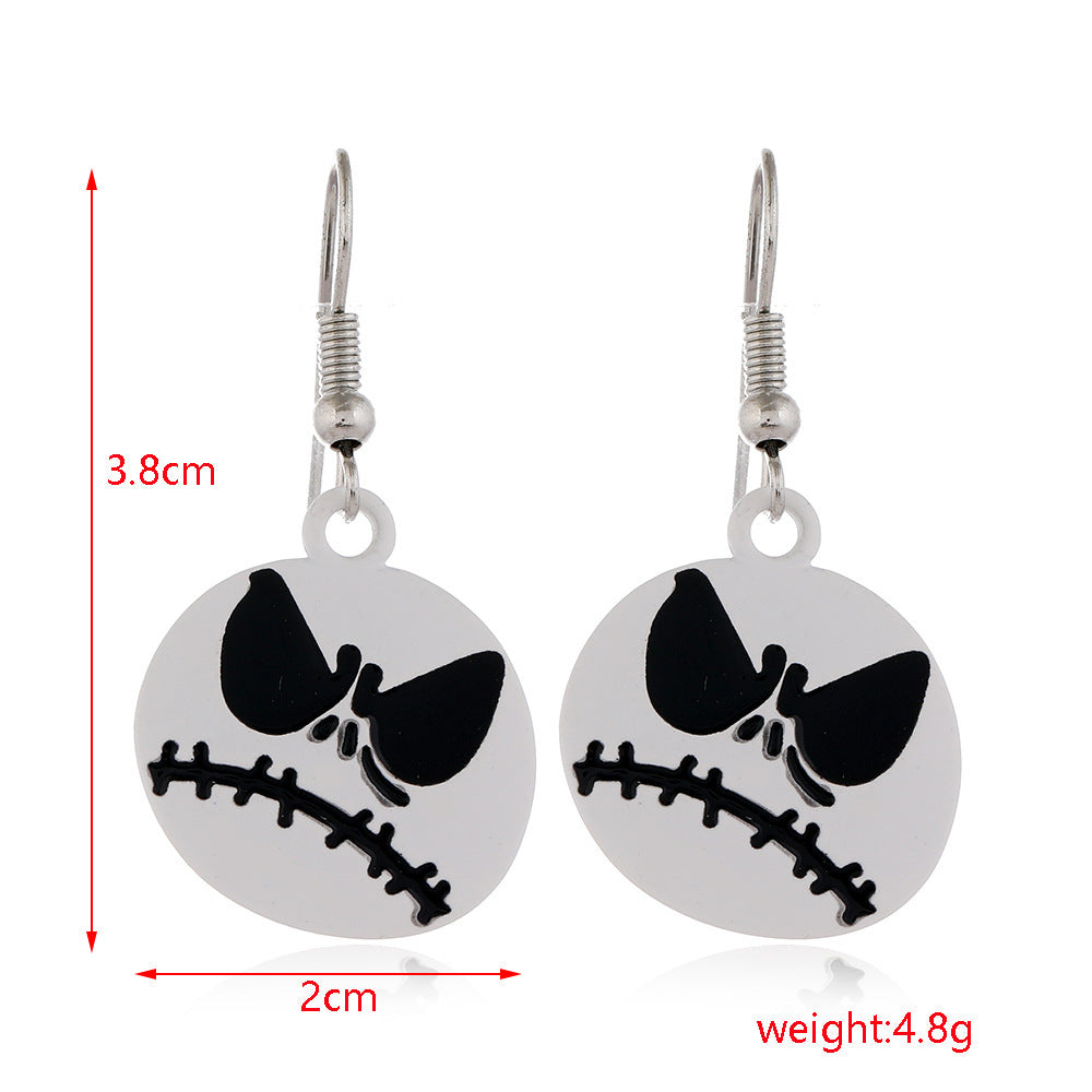 Wholesale Halloween Series Skull Spider Pumpkin Alloy Earrings Set Nihaojewelry