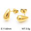 1 Pair Minimalist Water Droplet 18K Gold Plated Stainless Steel Earrings and Necklace Set