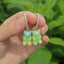 Resin Mini Color Gradient Bear Pendant Earrings