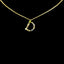 Simple Style 18k Gold Zircon Letter Pendant Necklace