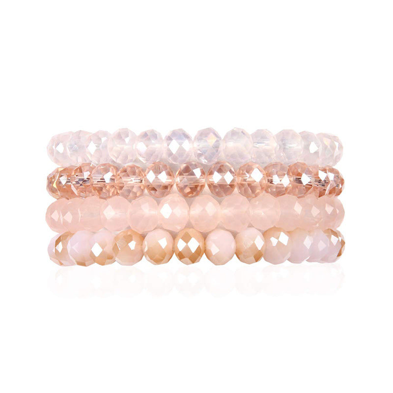 Fashion Crystal Beaded Elastic Bracelets for Women