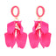 Elegant Petal Zinc Alloy Acrylic Dangle Earrings