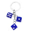 Dice Shaped Resin Keychain Accessory