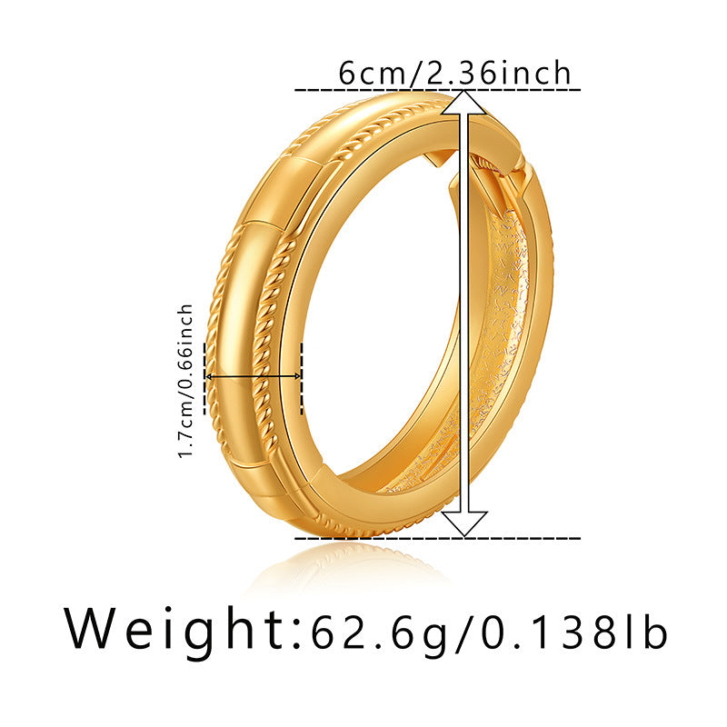 Simple Modern Zinc Alloy Round Design Bracelet