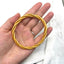 Ethnic Twist Design Silicone Gel Unisex Bangle with Gold Foil