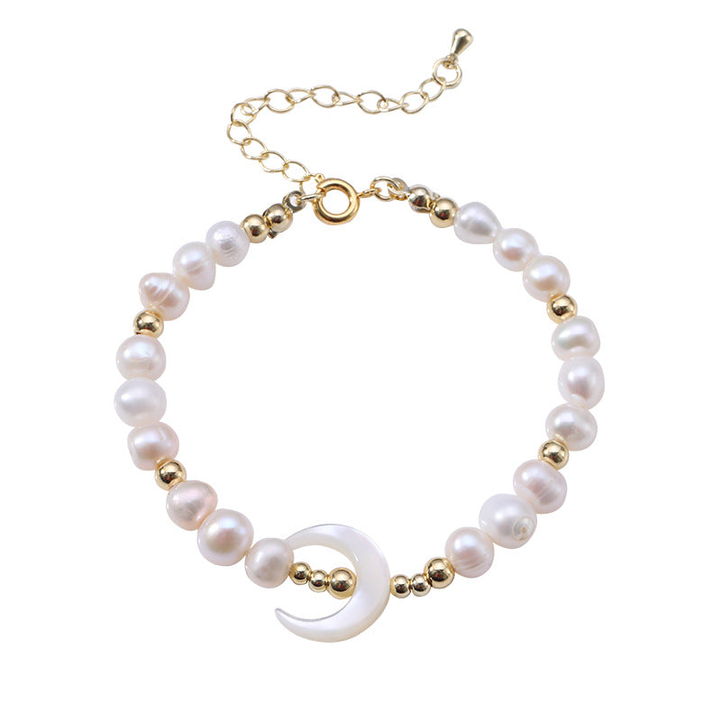 Fashion Moon Pearl Shell Vintage Bracelet