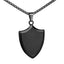 Hip-Hop Triangle Shield Stainless Steel Pendant Necklace 42mm Engravable