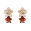 Korean New Earrings  New Autumn And Winter Women's Fashion All-Match Temperament Sweet Style Contrast Color Flower Ear Stud Earring