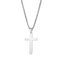 Titanium Steel Geometric Cross Pendant Necklace