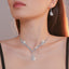 Elegant Crystal Rhinestone Necklace and Earring Set