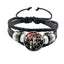 Punk Letter PU Leather Unisex Bracelet with Snap Clasp - Heavy Metal Band Inspired Braided Accessory