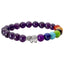 Fashion Multicolor Lava Stone & White Agate Beaded Bracelets