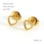 1 Pair Minimalist Geometric 18K Gold Plated Stainless Steel Stud Earrings