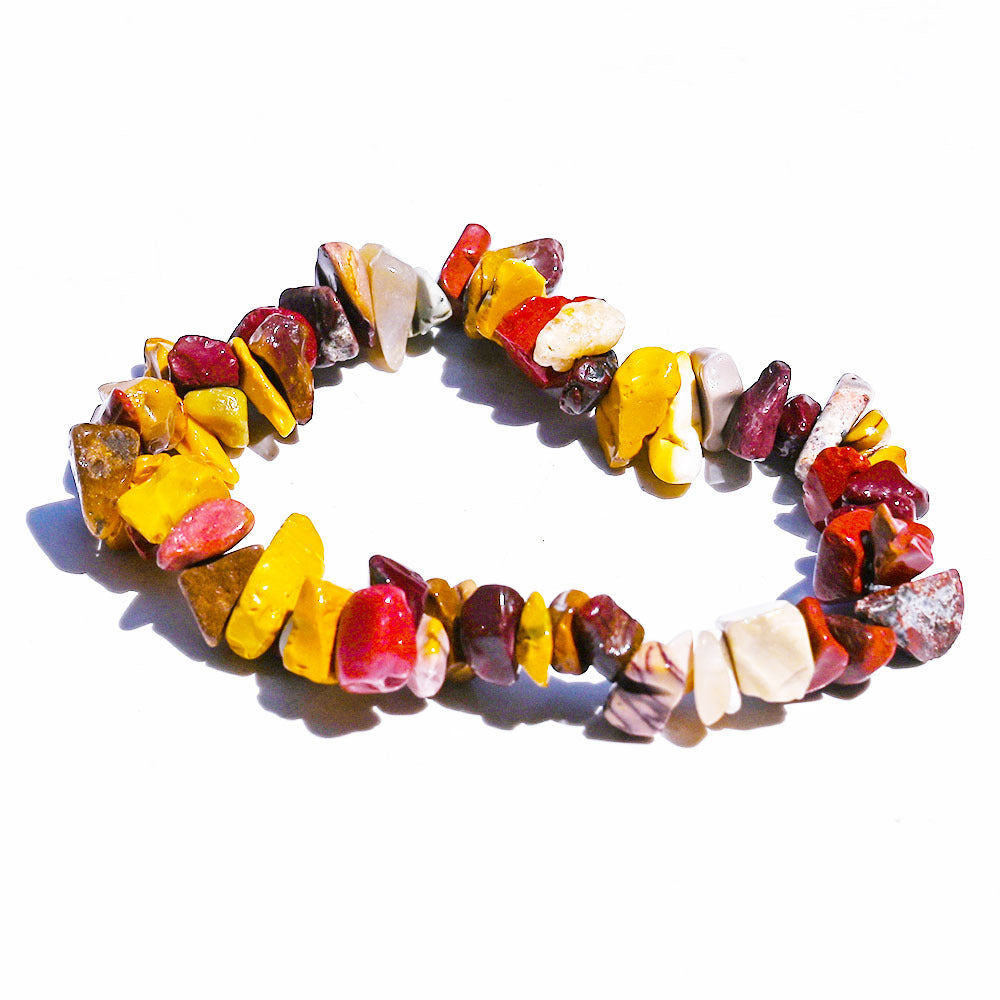 Wholesale Natural Stone Polished Multicolor Crystal Stretch Bracelets