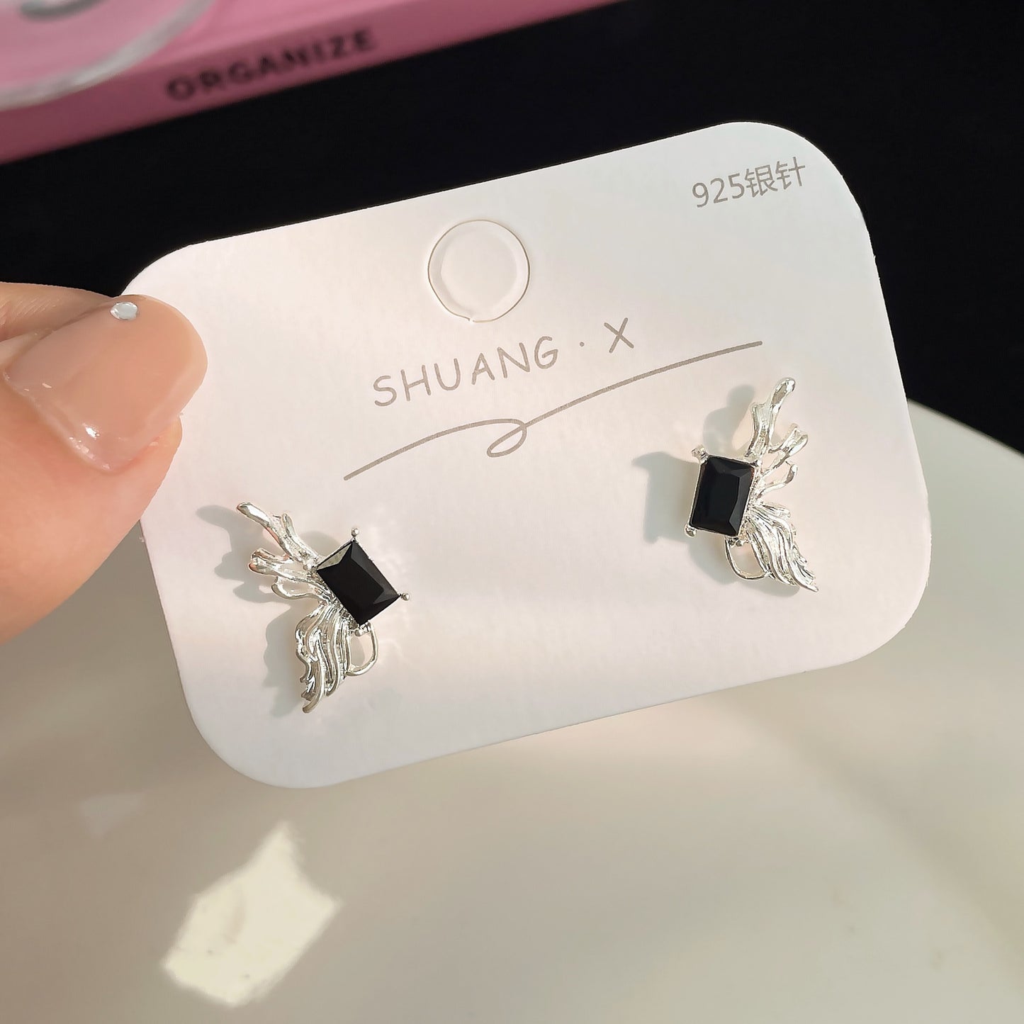 1 Pair Sweet Simple Style Heart Shape Bow Knot Inlay Alloy Zircon Ear Studs