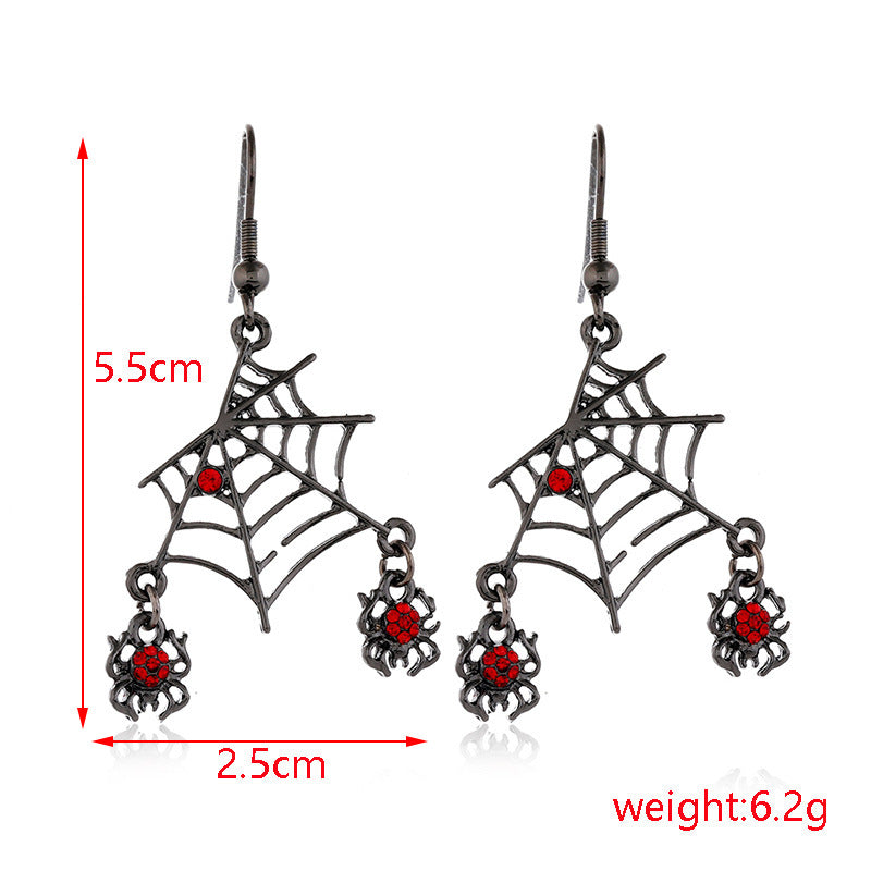 Wholesale Halloween Series Skull Spider Pumpkin Alloy Earrings Set Nihaojewelry