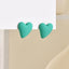 1 Pair Heart Shape Acrylic Stud Earrings - Valentine's Day Collection