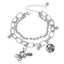 Korean Stainless Steel Love Heart Pendant Rabbit Charm Bracelet