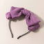 Women's Bow Knot Hair Clip and Satin Hair Band Set - Purple Hair Accessories Collection