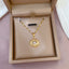 Fashion Devil'S Eye Titanium Steel Gold Plated Zircon Necklace