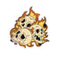 Halloween Flame Skull Alloy Brooch Pin Accessory