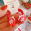 Fashion Cartoon Character Acrylic Hair Tie Set for Kids - Santa Claus Design